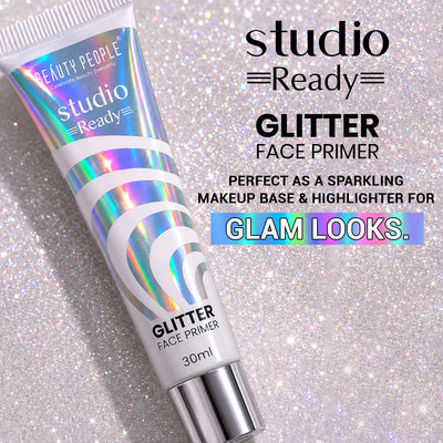 Studio Ready Glitter Face Primer, Makeup Base & Highlighter, 30ml