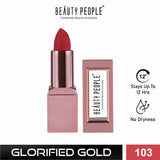 Beauty People Glorified Gold Creamy Matte Lipstick with Shea Butter