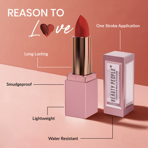 Beauty People Glorified Gold Creamy Matte Lipstick with Shea Butter